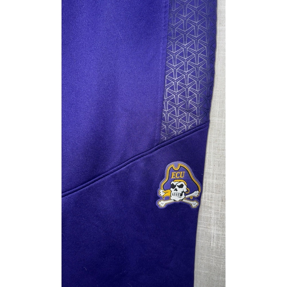 Adidas East Carolina Pirates ECU Purple Black Joggers Pants Shirt Men's L Large - Picture 6 of 12
